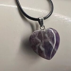 Purple Heart Pendant Necklace